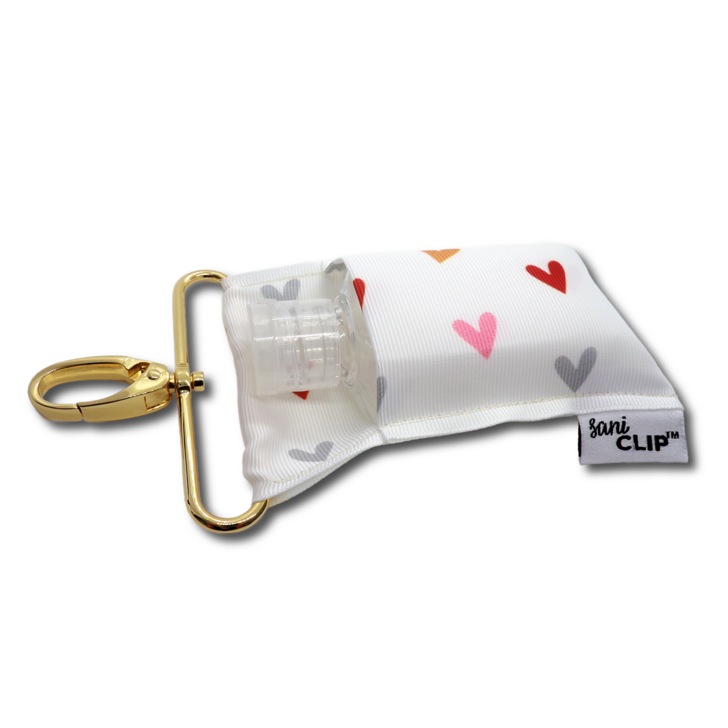 Muted Hearts SaniClip Hand Sanitizer Holder - made to order