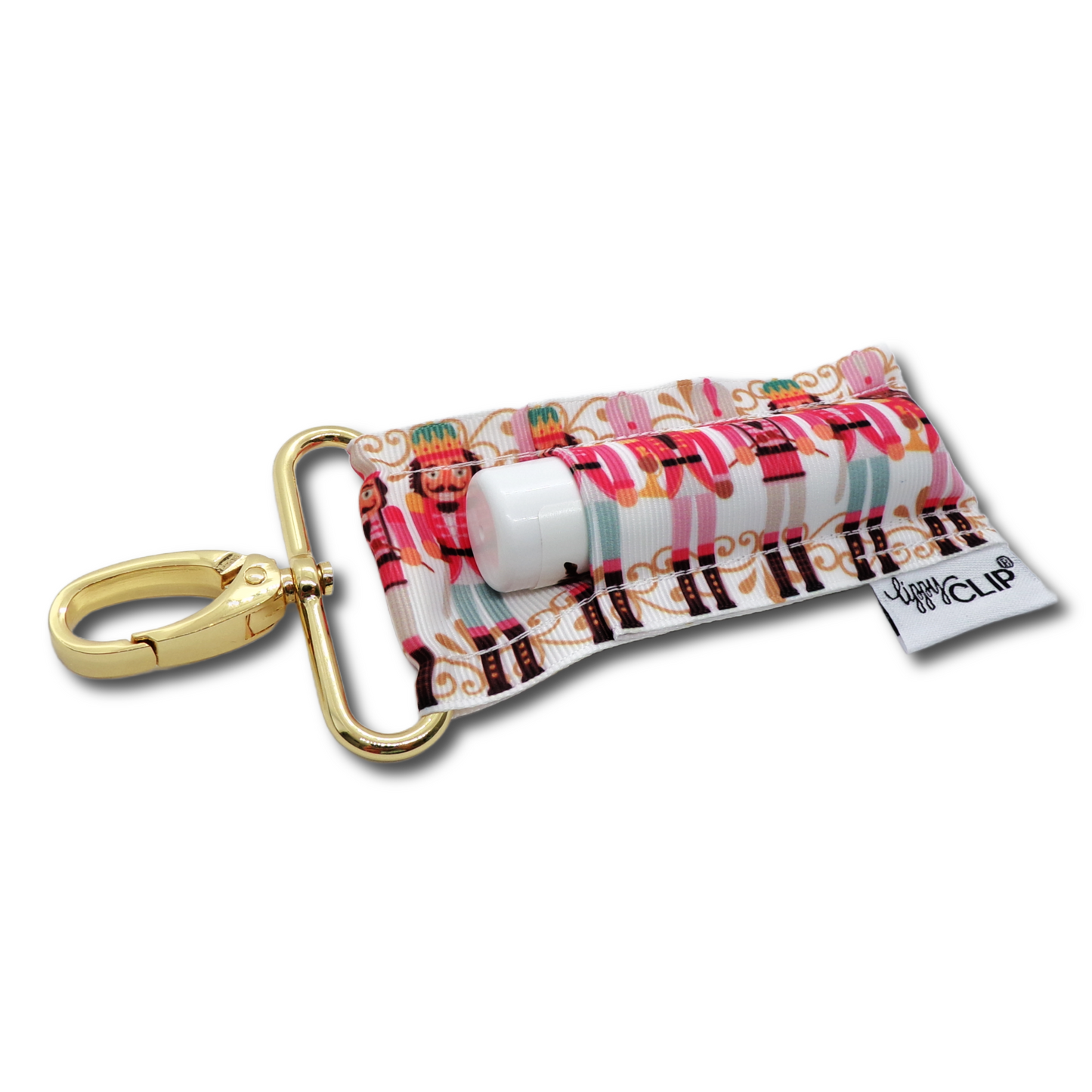 Nutcracker LippyClip KISS for larger lip balms, essential oil rollers, etc.