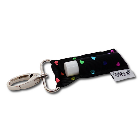 Black Rainbow Hearts LippyClip®