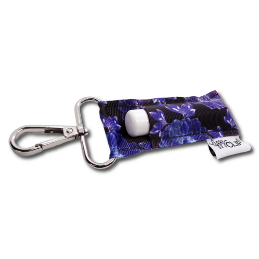 Black and Blue Floral LippyClip® - Economy Hardware + No Packaging
