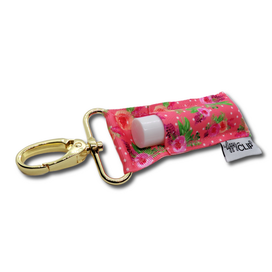 Coral Floral LippyClip® Lip Balm Holder