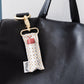 Gold Dots on White LippyClip® Lip Balm Holder