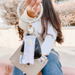 Gold Dots on White LippyClip® Lip Balm Holder