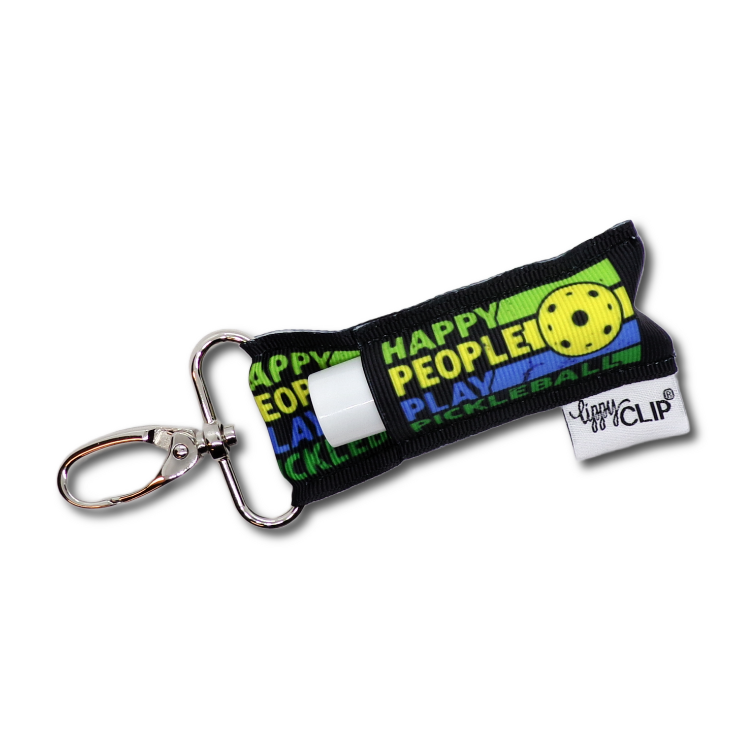 Happy People Play Pickleball LippyClip® Lip Balm Holder
