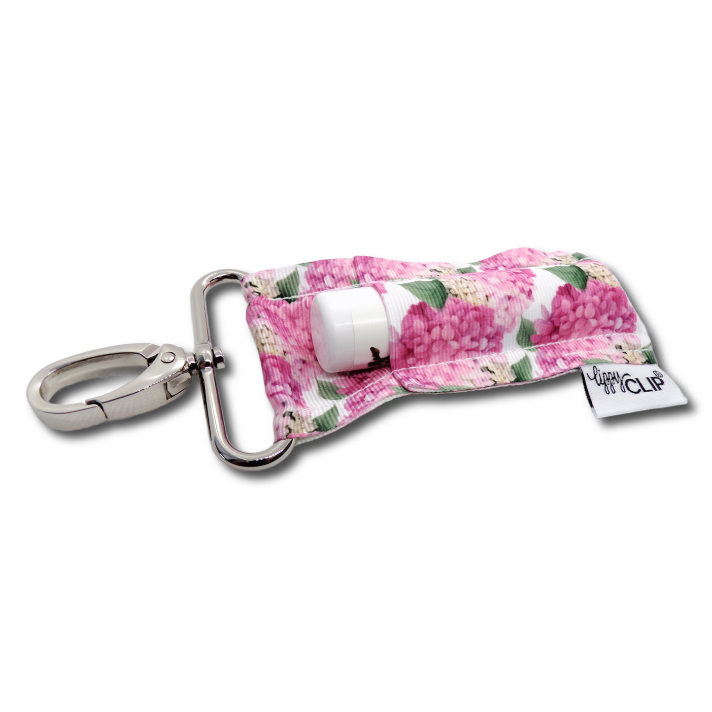 Hydrangeas LippyClip KISS for larger lip balms, essential oil rollers, etc.