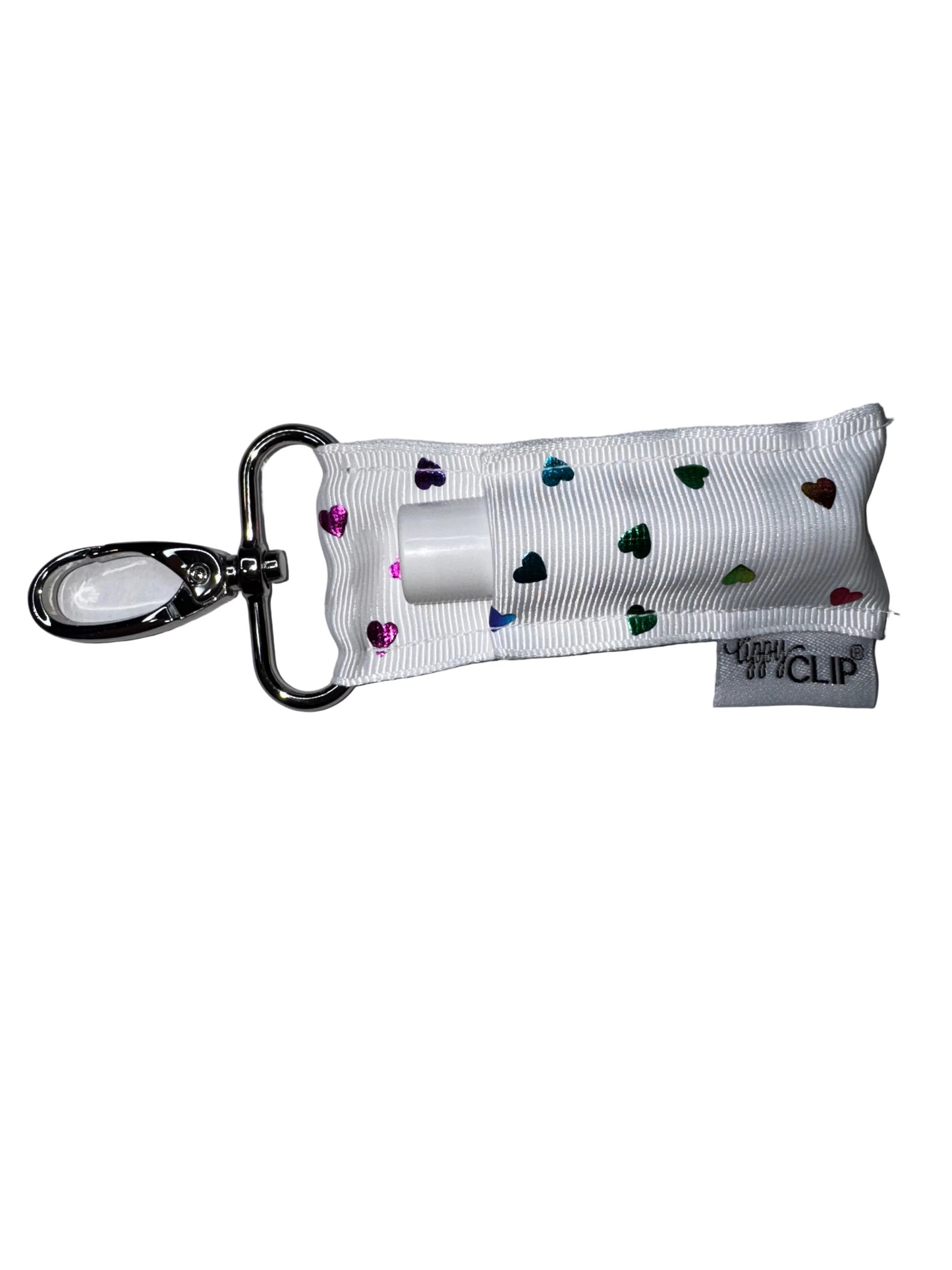 White Rainbow Hearts LippyClip®