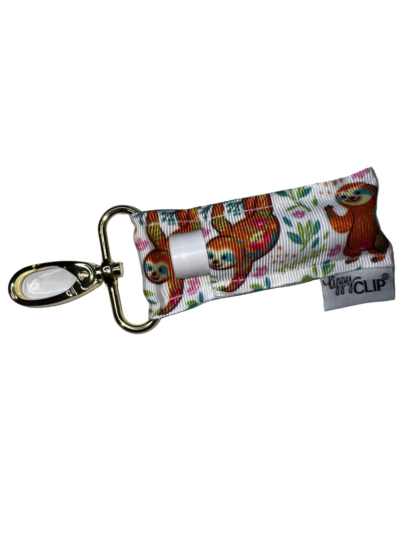 Floral Sloth LippyClip® Lip Balm Holder