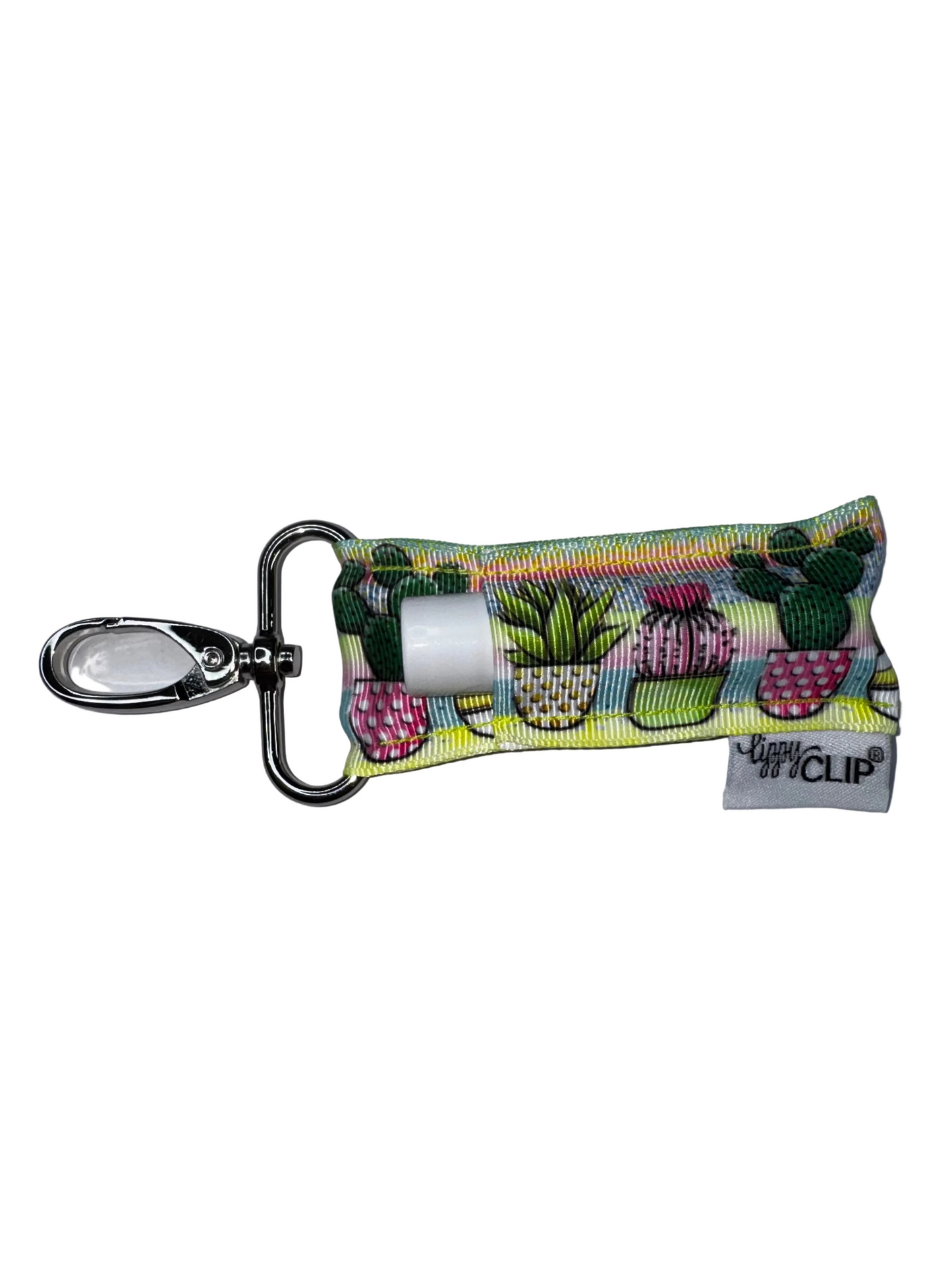 Striped Cactus LippyClip® Lip Balm Holder