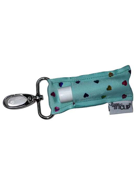 Teal Rainbow Hearts LippyClip®