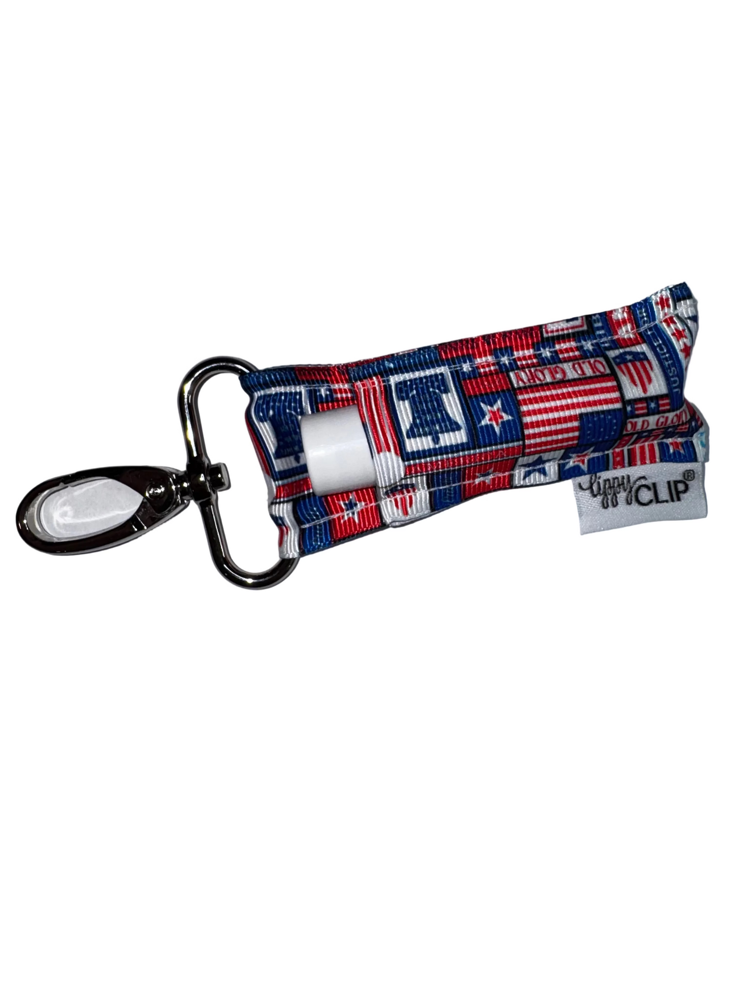 Patriotic Patchwork LippyClip® Lip Balm Holder