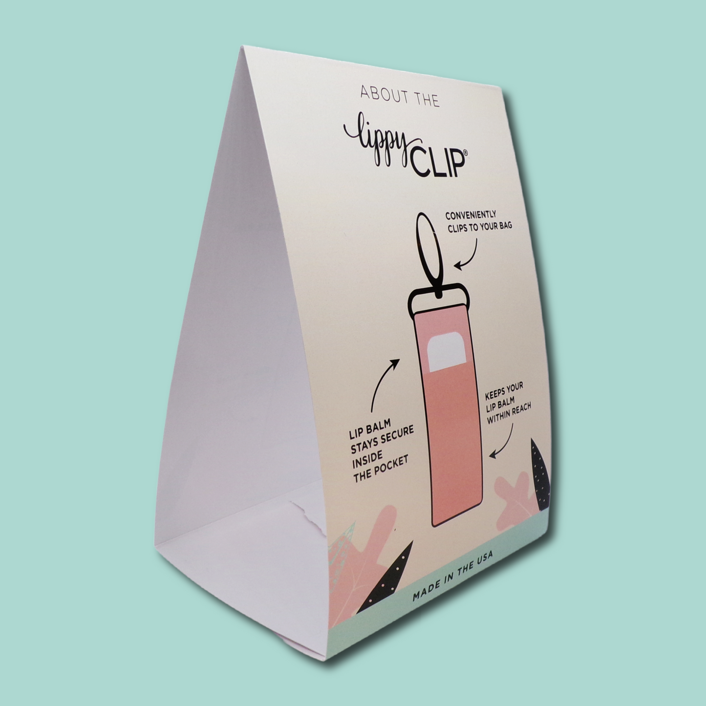 LippyClip and SaniClip Table Tent Shelf Talker Displays