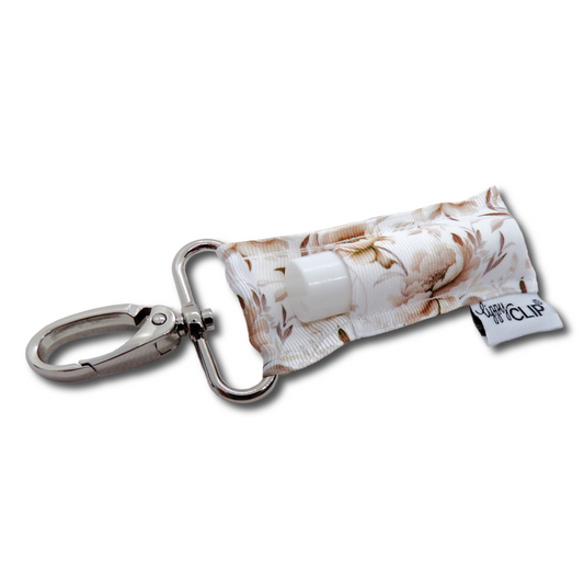 Neutral Floral LippyClip® Lip Balm Holder