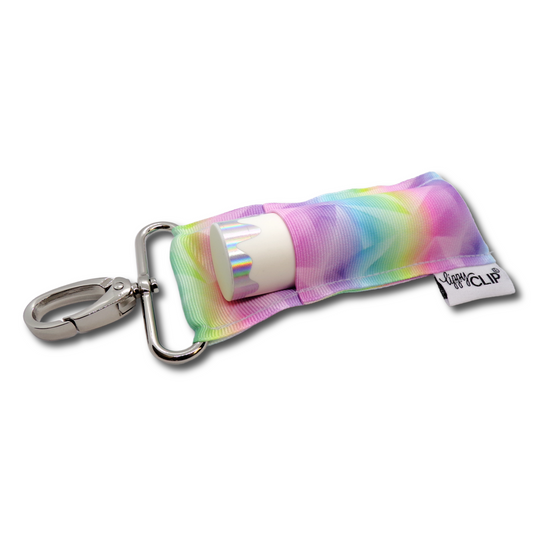 Rainbow Ombre LippyClip KISS for larger lip balms, essential oil rollers, etc.