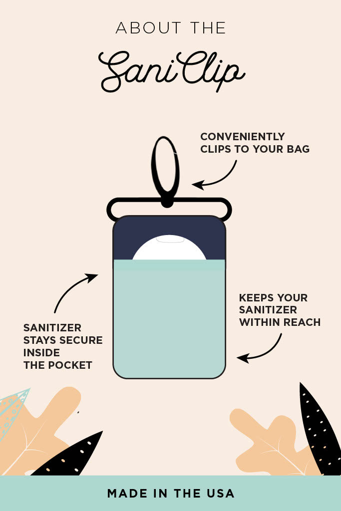 Sunflowers SaniClip Hand Sanitizer Holder