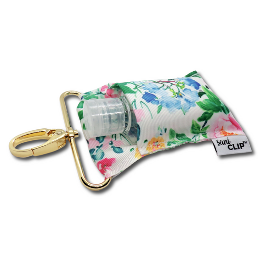 Watercolor Floral SaniClip Hand Sanitizer Holder - No Packaging