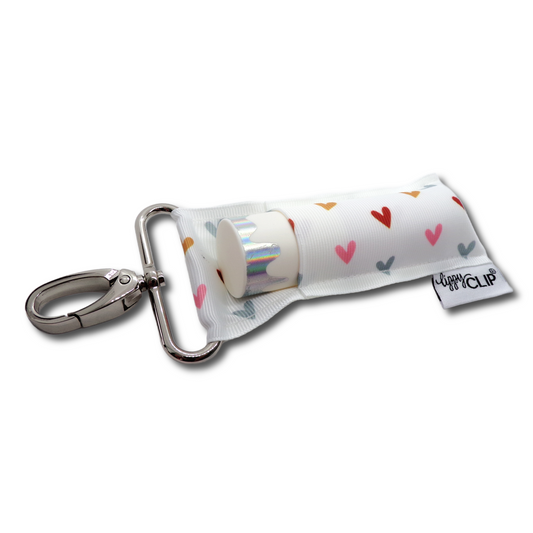 Muted Hearts LippyClip KISS for larger lip balms, essential oil rollers, etc.