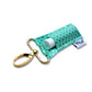 Gold Dots on Aqua LippyClip® Lip Balm Holder