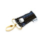 Gold Dots on Navy LippyClip® Lip Balm Holder