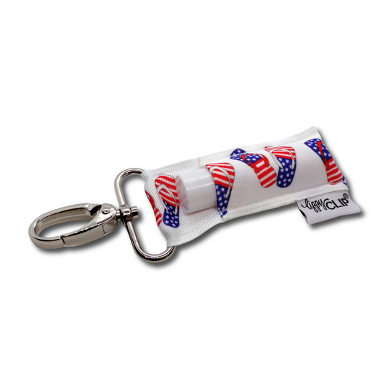 Patriotic Flip Flops LippyClip® Lip Balm Holder