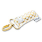 Gold Quatrefoil on White LippyClip® Lip Balm Holder